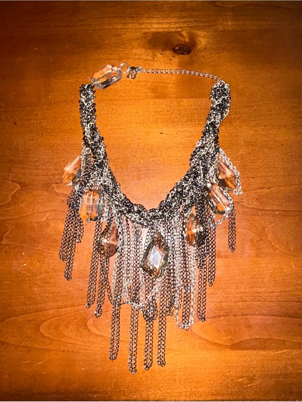 BCBGMaxAzria Gunmetal and Crystal Necklace - Picture 2 of 5